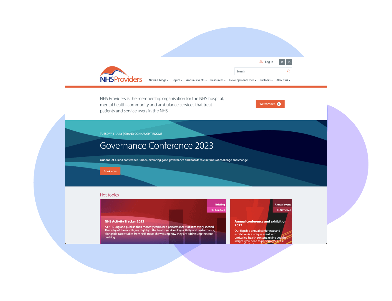 NHS Providers Membership Website and Portal graphic